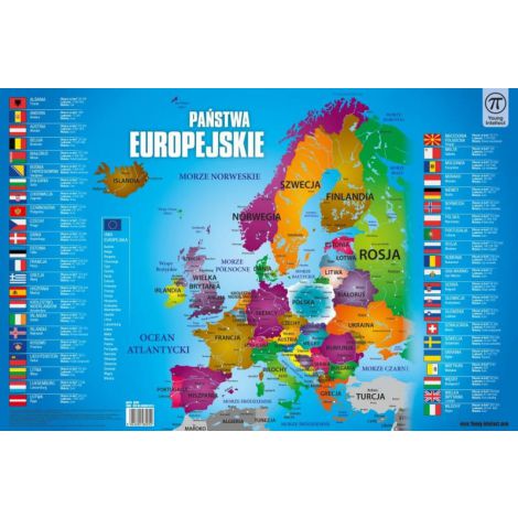 Podkładka na biurko Young Intellect Mapa Europy, 55x36.5cm